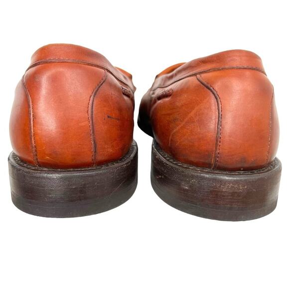 ALLEN EDMONDS Cody Kiltie Tassel Loafer Chili Weave in Cognac Men Size 9B - Picture 9 of 11